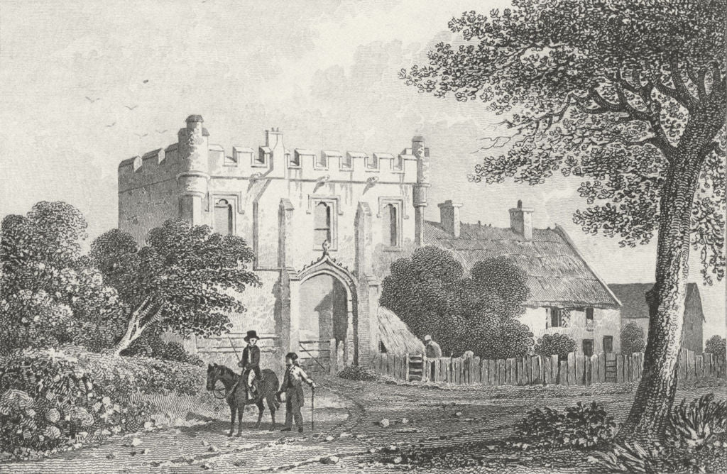 DERBYS. Mackworth Castle, Derbyshire. DUGDALE c1840 old antique print picture